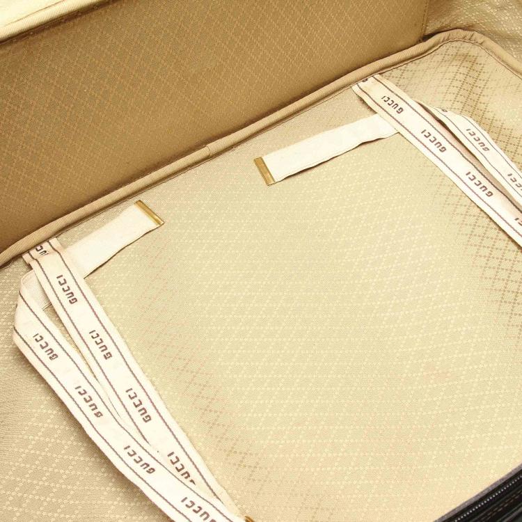 Pre Owned Gucci Black Micro Guccissima Canvas Travel Bag