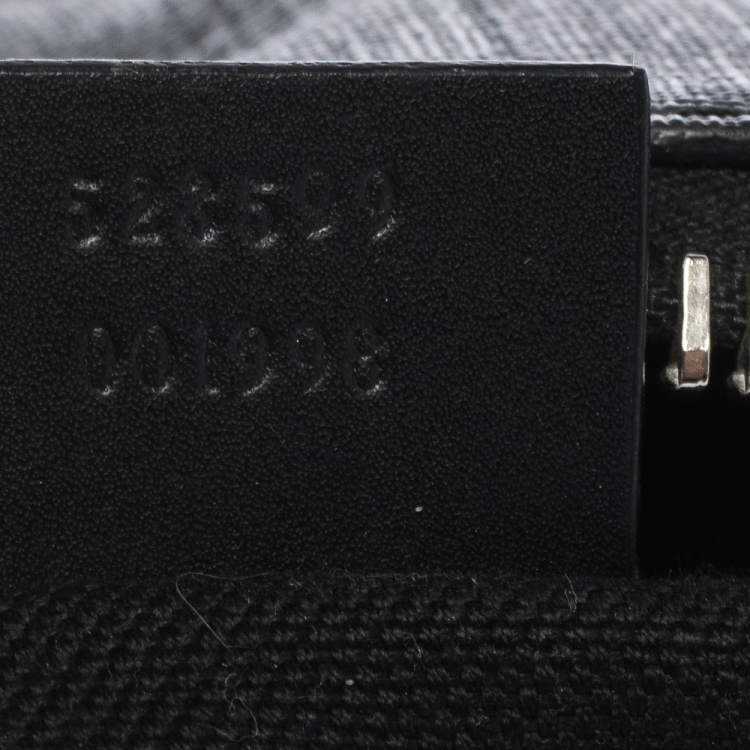 Pre Owned Gucci Black GG Supreme Canvas Small Messenger Bag