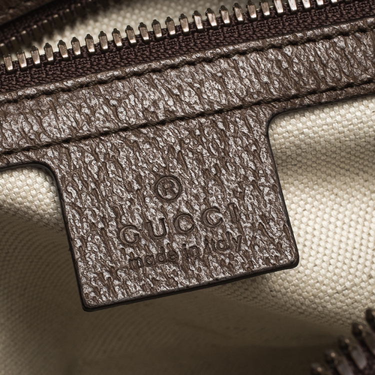 مملوكة مسبقًا Gucci Beige/Brown GG Canvas and Leather Ophidia Belt Bag