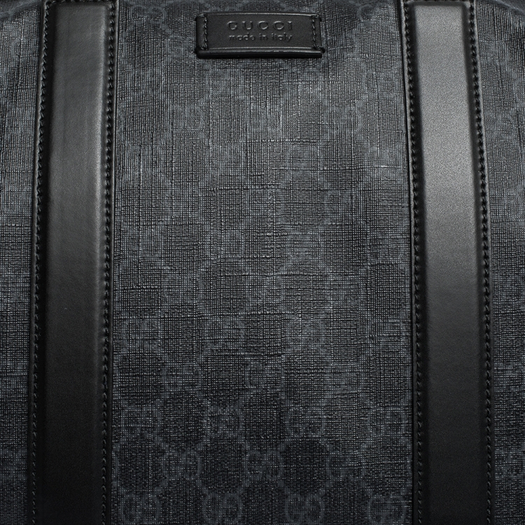 gucci men's black duffle bag