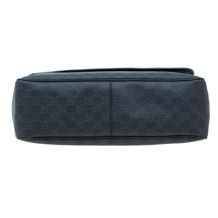 Pre Owned Gucci Black GG Coated Canvas Messenger Bag