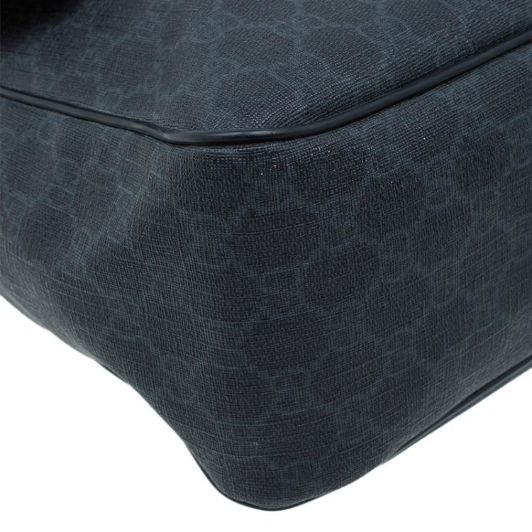 Pre Owned Gucci Black GG Coated Canvas Messenger Bag
