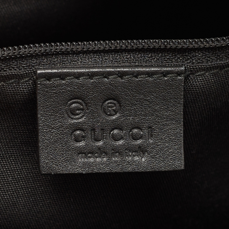 Pre Owned Gucci Black Microguccisima Leather Toiletry Pouch