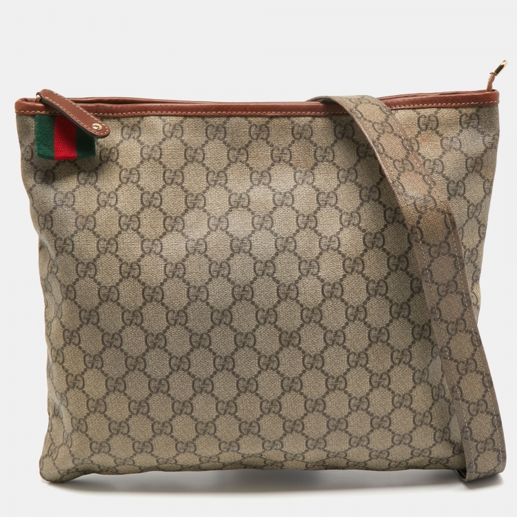 Buy Authentic, Preloved Gucci GG Supreme Web Messenger Bag Beige Bags from  Second Edit by Style Theory