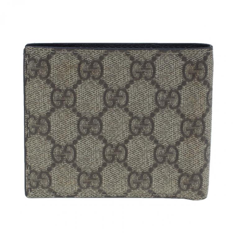 Pre Owned Gucci GG Supreme Compact Wallet
