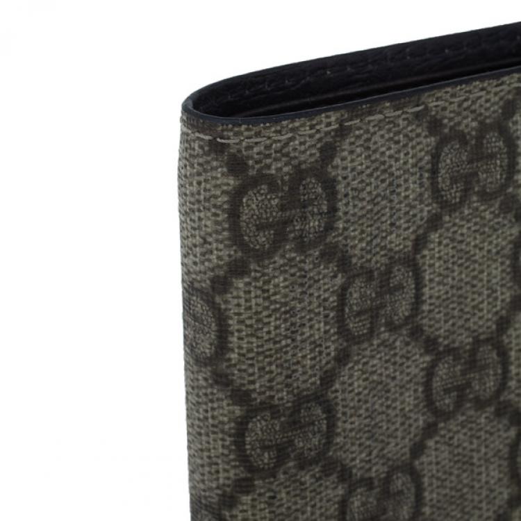 Pre Owned Gucci GG Supreme Compact Wallet