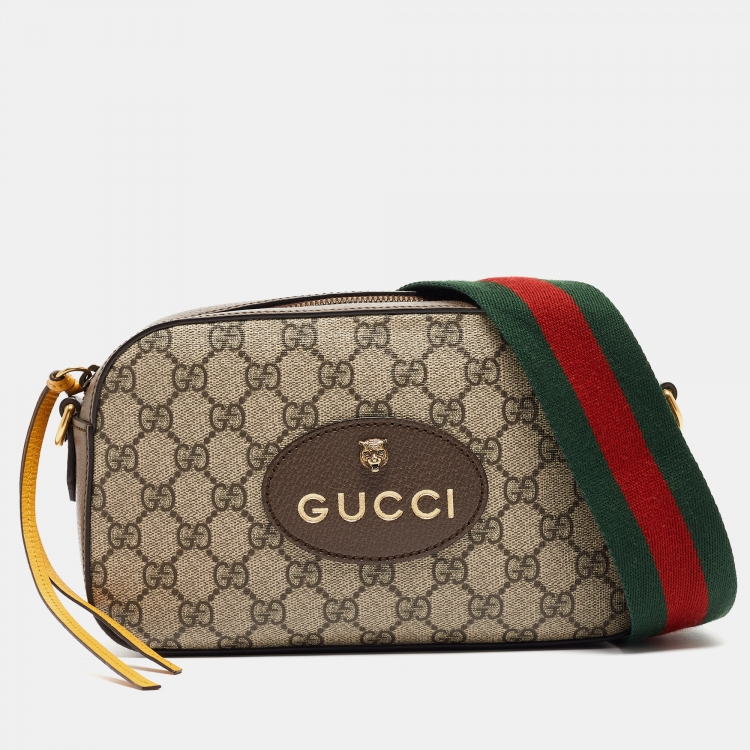 Pre Owned Gucci Brown/Beige GG Supreme Canvas Neo Vintage Messenger Bag