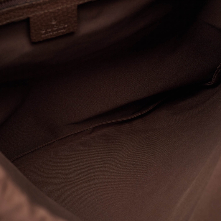 مملوكة مسبقًا Gucci Beige/Brown GG Supreme Canvas Courrier Drawstring Backpack