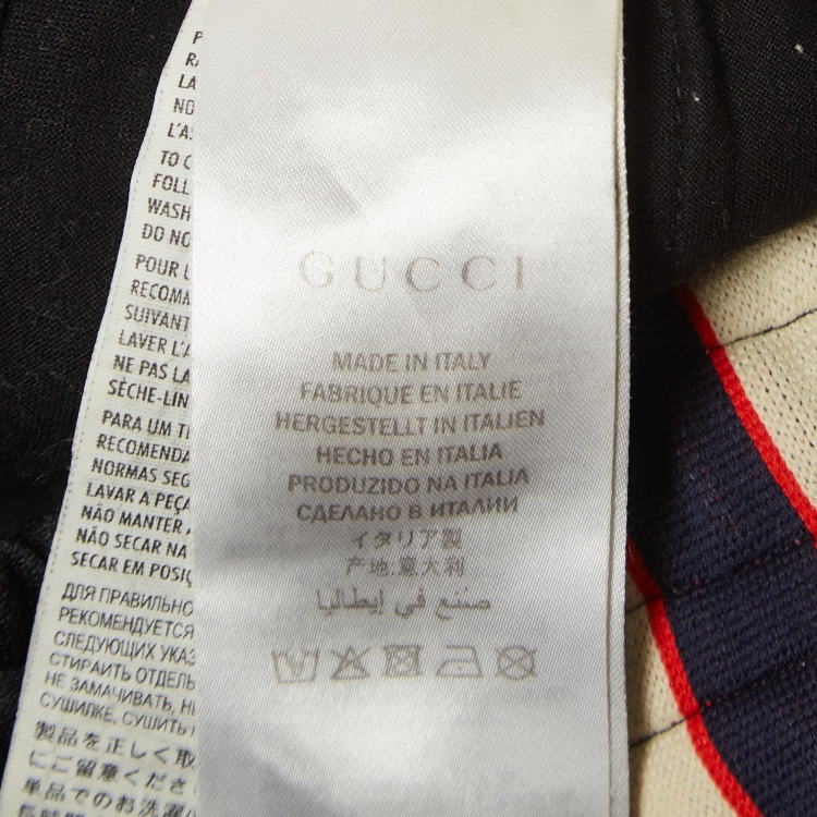 مملوكة مسبقًا Gucci Black Side Strip Cotton Jersey Track Pants XS