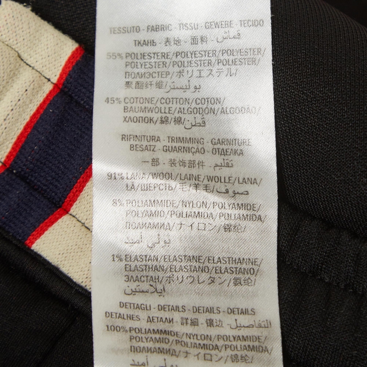 مملوكة مسبقًا Gucci Black Side Strip Cotton Jersey Track Pants XS
