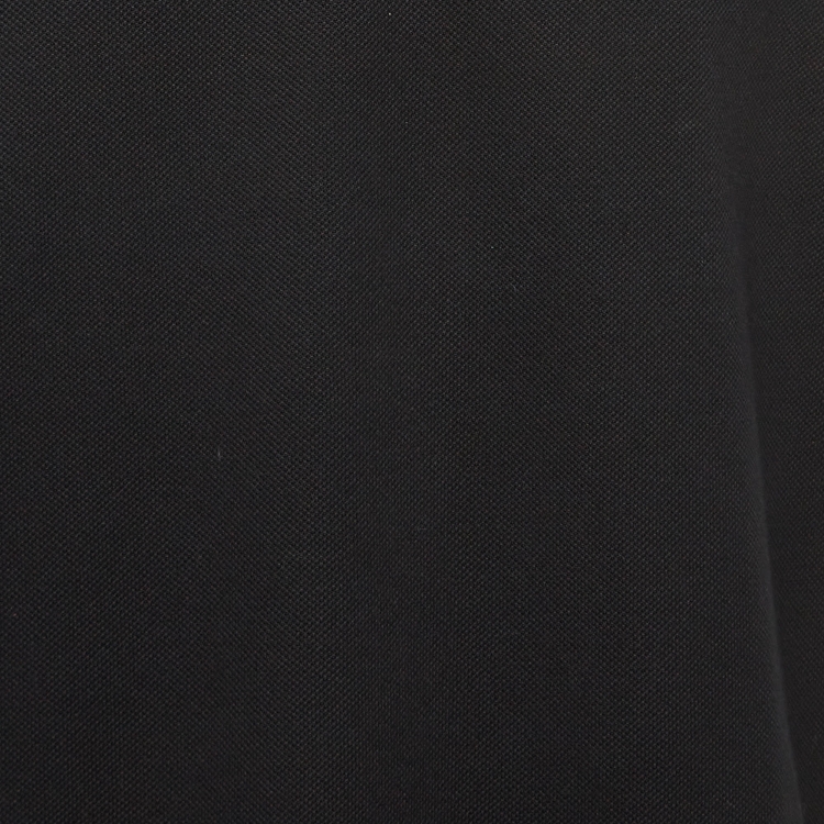 Pre Owned Gucci Black Interlocking G Logo Stripe Pique Polo T-Shirt M