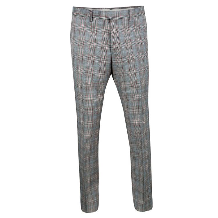 Pre Owned Gucci Monochrome Glen Plaid Tailored Suit L
