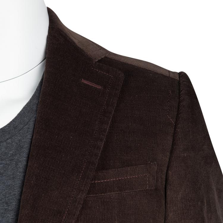Pre Owned Gucci Brown Regular Fit Corduroy Blazer M
