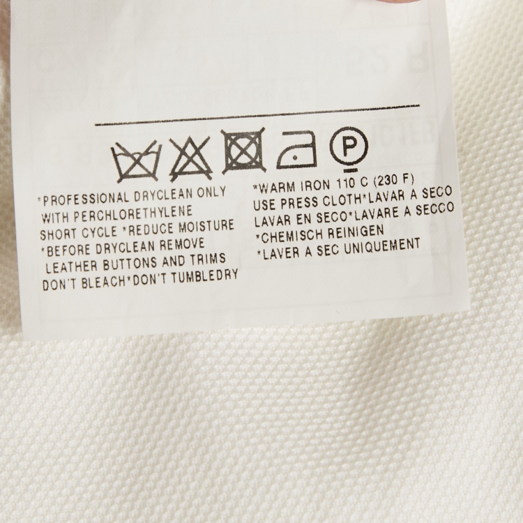 Pre Owned Gucci White Textured Cotton Regular Fit Suit XL