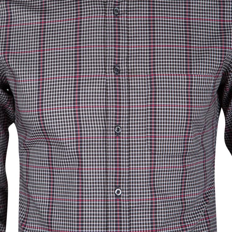 مملوكة مسبقًا Gucci Multicolor Plaid Cotton Long Sleeve Button Down Shirt S
