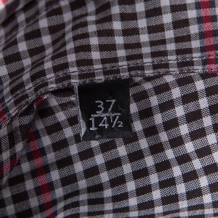 مملوكة مسبقًا Gucci Multicolor Plaid Cotton Long Sleeve Button Down Shirt S