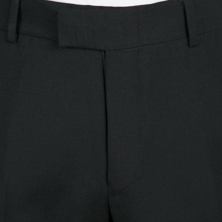 Pre Owned Gucci Black Wool Tailored Regular Fit Trousers M 