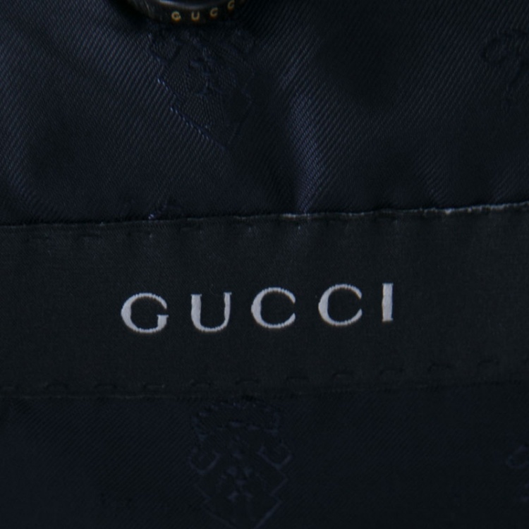 Pre Owned Gucci Navy Blue Tailored Two Button Wool Blazer XXL  