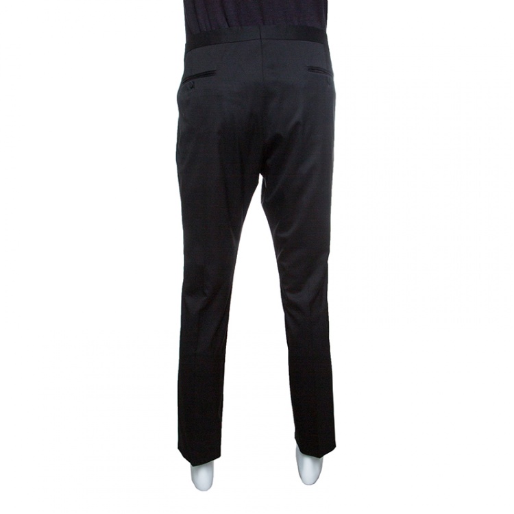 Pre Owned Gucci Black Wool Tailored Trousers XXL