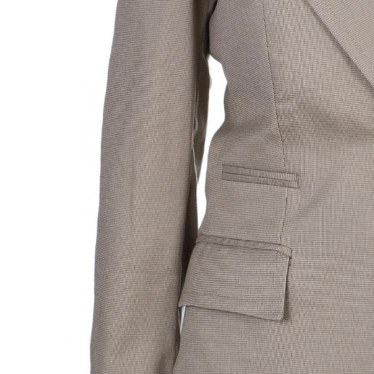 Pre Owned Gucci Beige Cotton Blazer L
