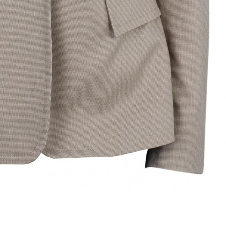 Pre Owned Gucci Beige Cotton Blazer L