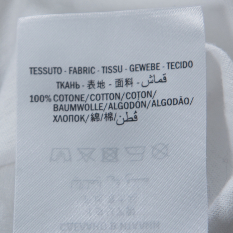 مملوكة مسبقًا Gucci White Cotton Faded Logo Printed T-Shirt M
