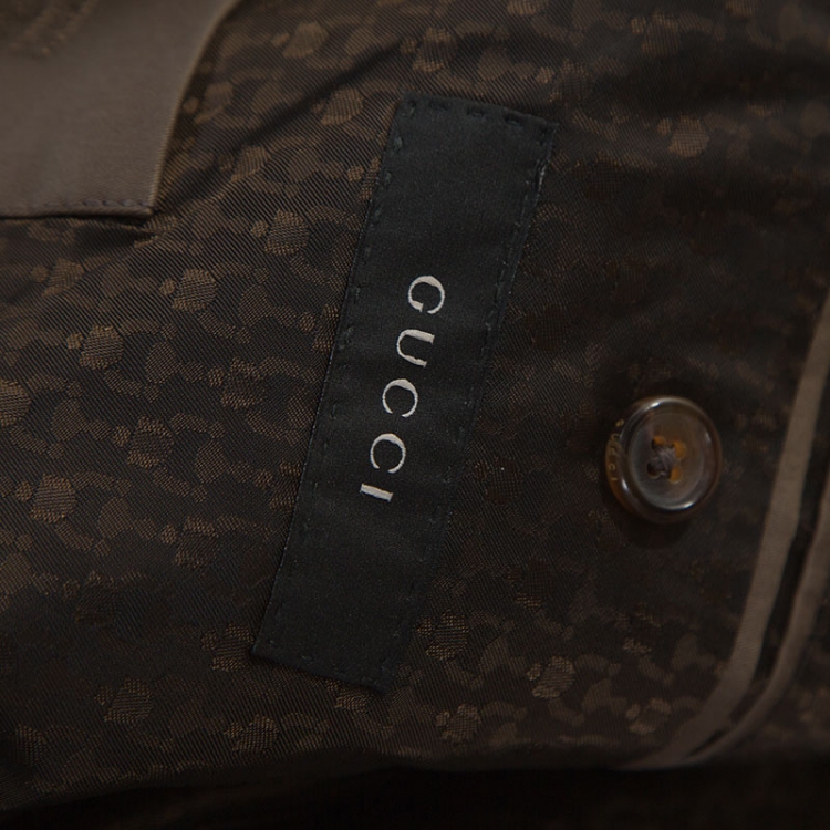 Pre Owned Gucci Brown Cotton Suit Set S