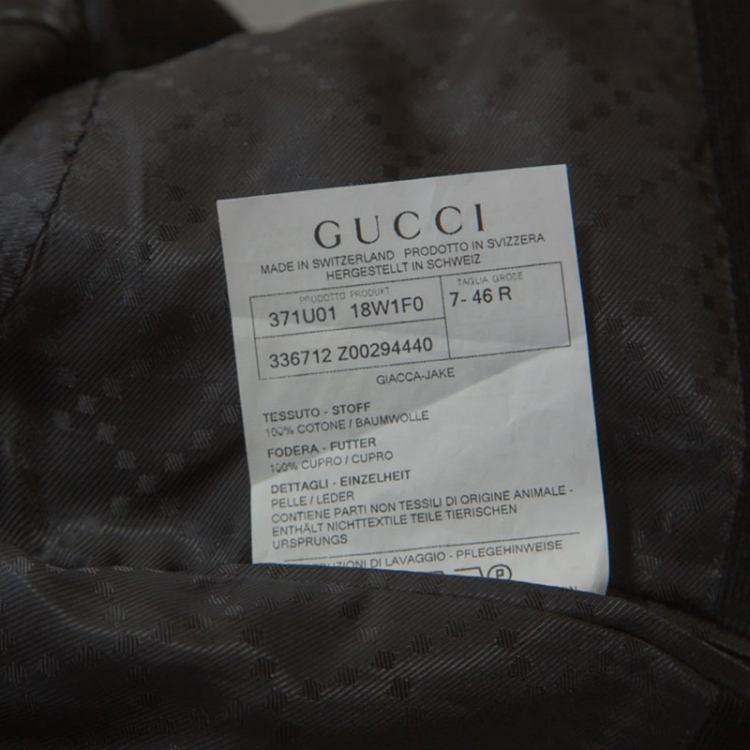 Pre Owned Gucci Dark Green Cotton Corduroy Blazer S