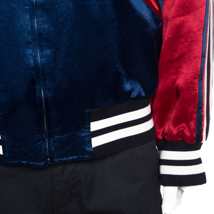 red and blue gucci jacket