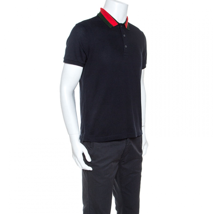 Gucci GG Stretch Cotton Polo in Red for Men