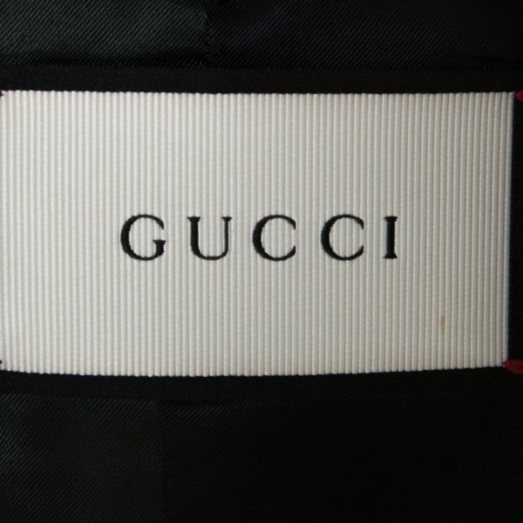 Pre Owned Gucci Navy Blue Wool Two Buttoned Tailored Suit XL