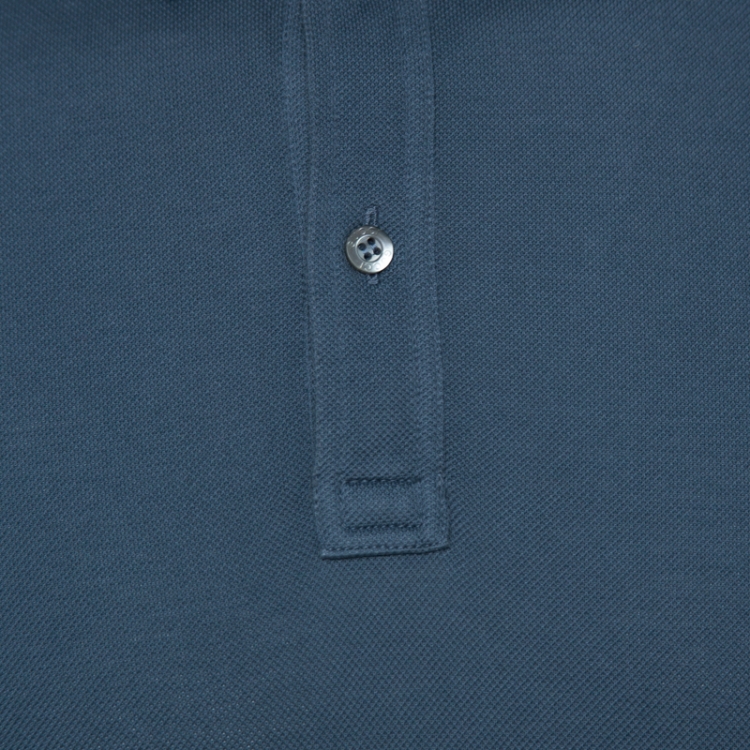 مملوكة مسبقًا Gucci Grey Logo Print Pique Cotton Skinny Fit Polo T-Shirt M