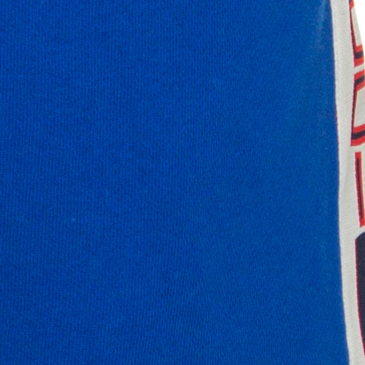 مملوكة مسبقًا Gucci Blue Knit Logo Web Trimmed Shorts S