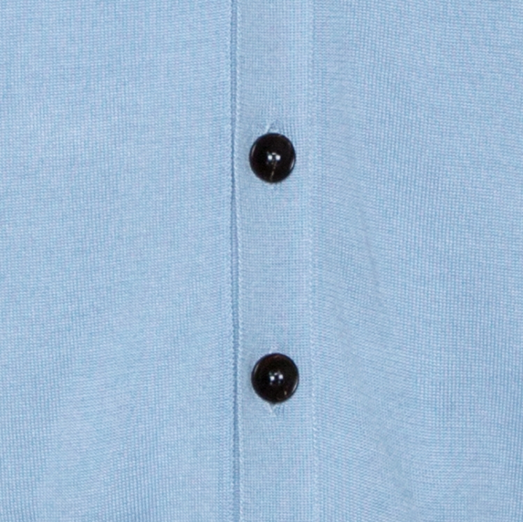 Pre Owned Gucci Light Blue Silk Blend Knit Button Front Cardigan XL