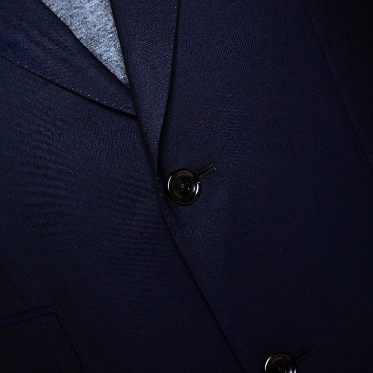 Pre Owned Gucci Midnight Blue Wool Double Button Tailored Blazer S