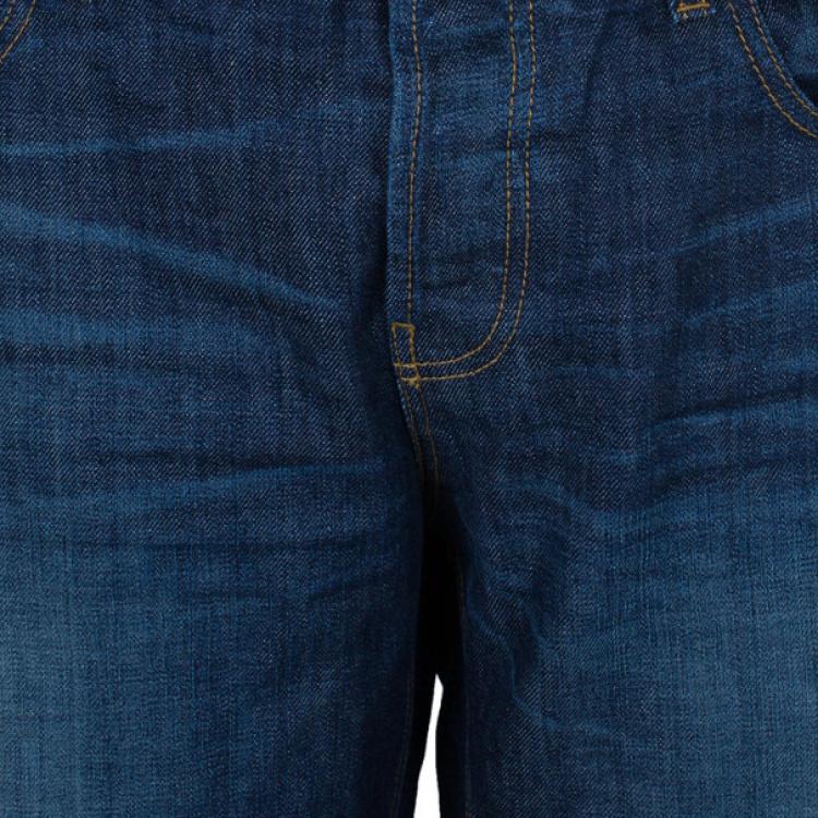 Pre Owned Gucci Men's Blue Super Stonewashed Denim Jeans L