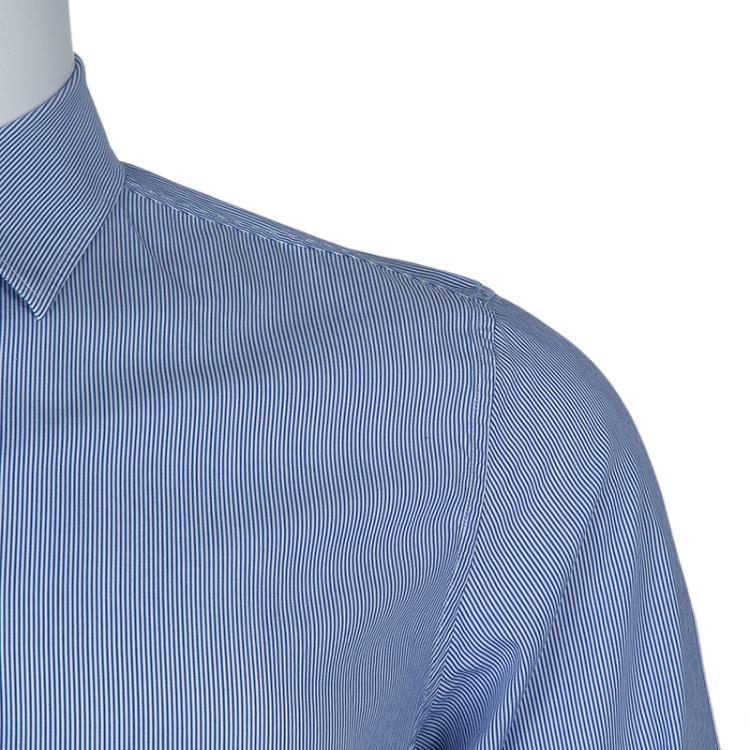 مملوكة مسبقًا Gucci Blue Striped Long Sleeve Buttondown Cotton Shirt M