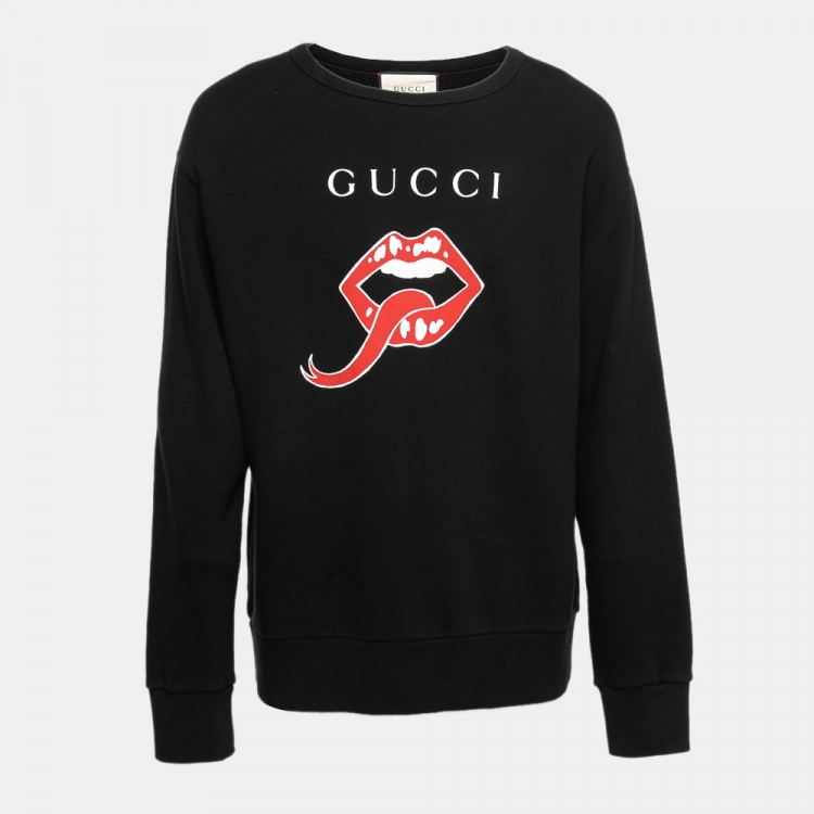 Gucci Black Cotton Printed Sweatshirt L Gucci | The Luxury Closet