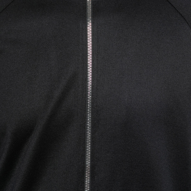 Pre Owned Gucci Black Technical Jersey Stripe Trim Zip-Up Track Jacket M