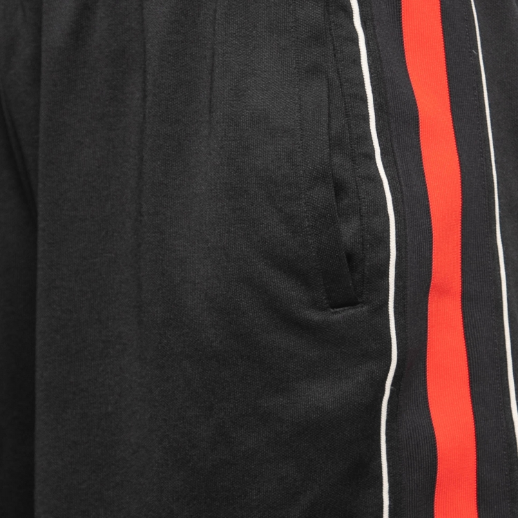 Pre Owned Gucci Black Jersey Stripe Detail Sweat Shorts XXL