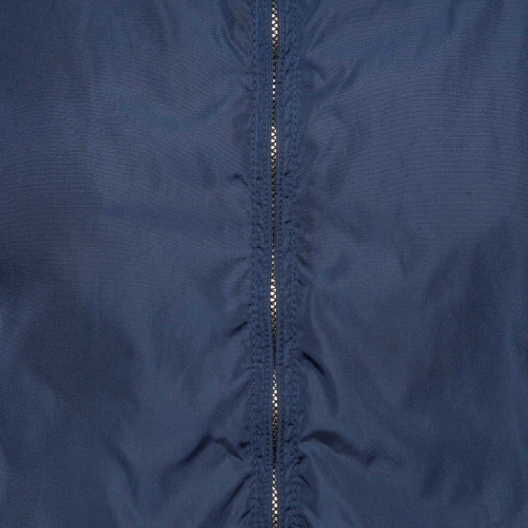 Pre Owned Gucci Blue Synthetic Hooded Zip-Up Jacket XS