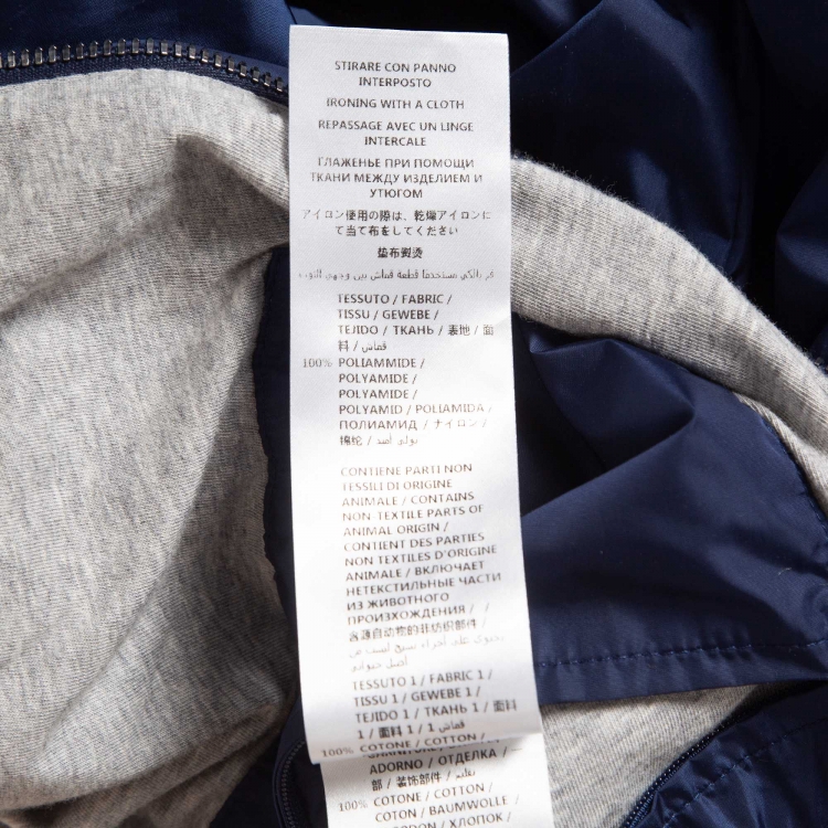 Pre Owned Gucci Blue Synthetic Hooded Zip-Up Jacket XS