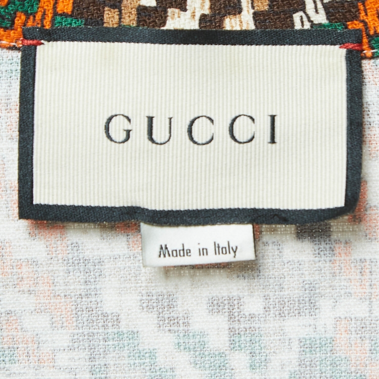 Pre Owned Gucci Multicolor Printed Cotton Shirt XS