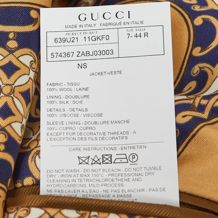 Pre Owned Gucci Green Pinstripe Wool Blazer and Pants Suit XS/S