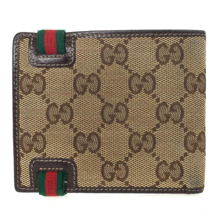Pre Owned Gucci Original GG Canvas Bifold Wallet