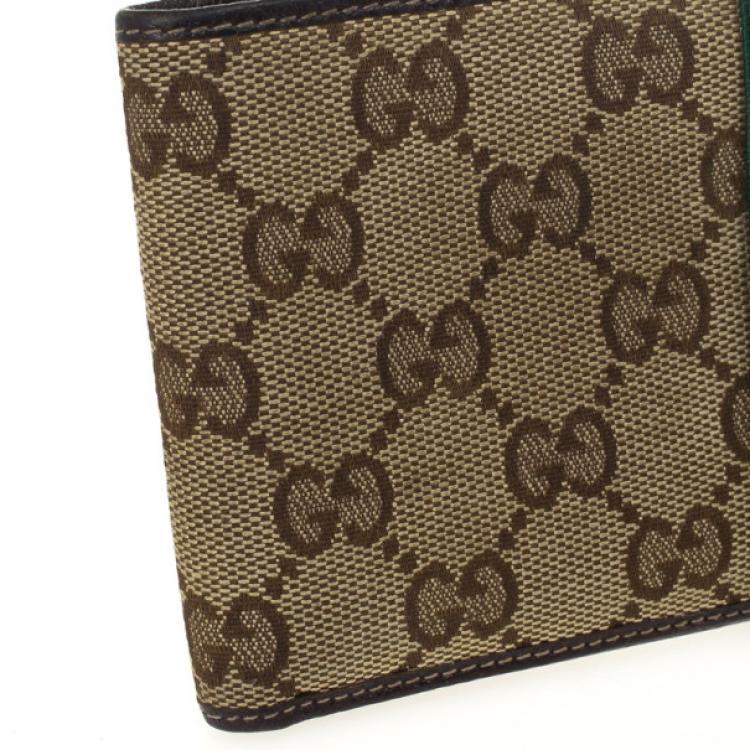 Pre Owned Gucci Original GG Canvas Bifold Wallet