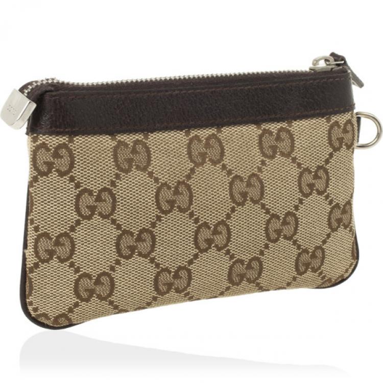 Pre Owned Gucci Beige Monogram Coin Purse