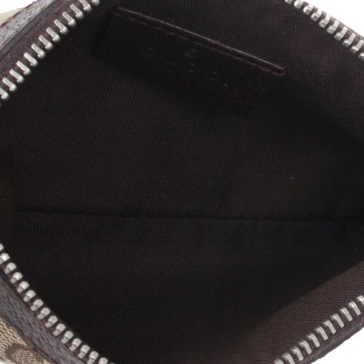 Pre Owned Gucci Beige Monogram Coin Purse