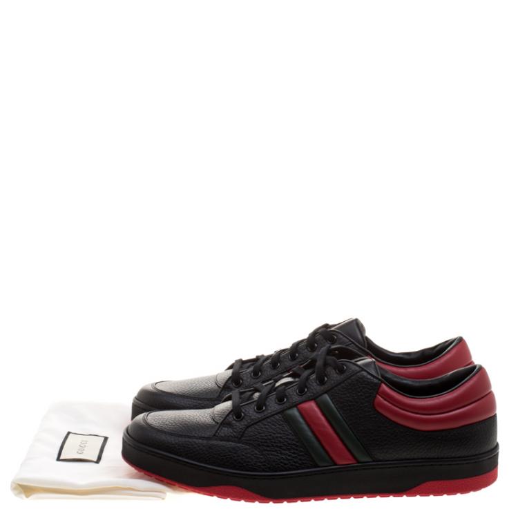 gucci shoes red and black
