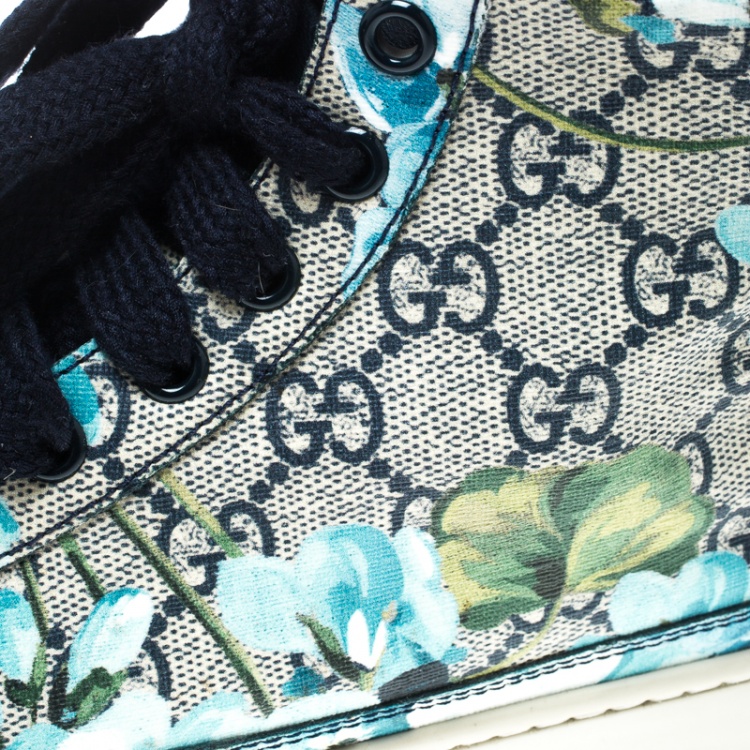 gucci blue bloom sneakers